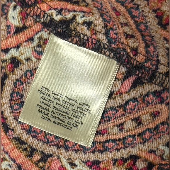 Anthropologie Maeve Dress Pink Paisley Leopard Milou Mini size M - Picture 12 of 12